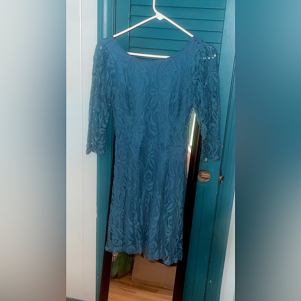 Blue lace dress